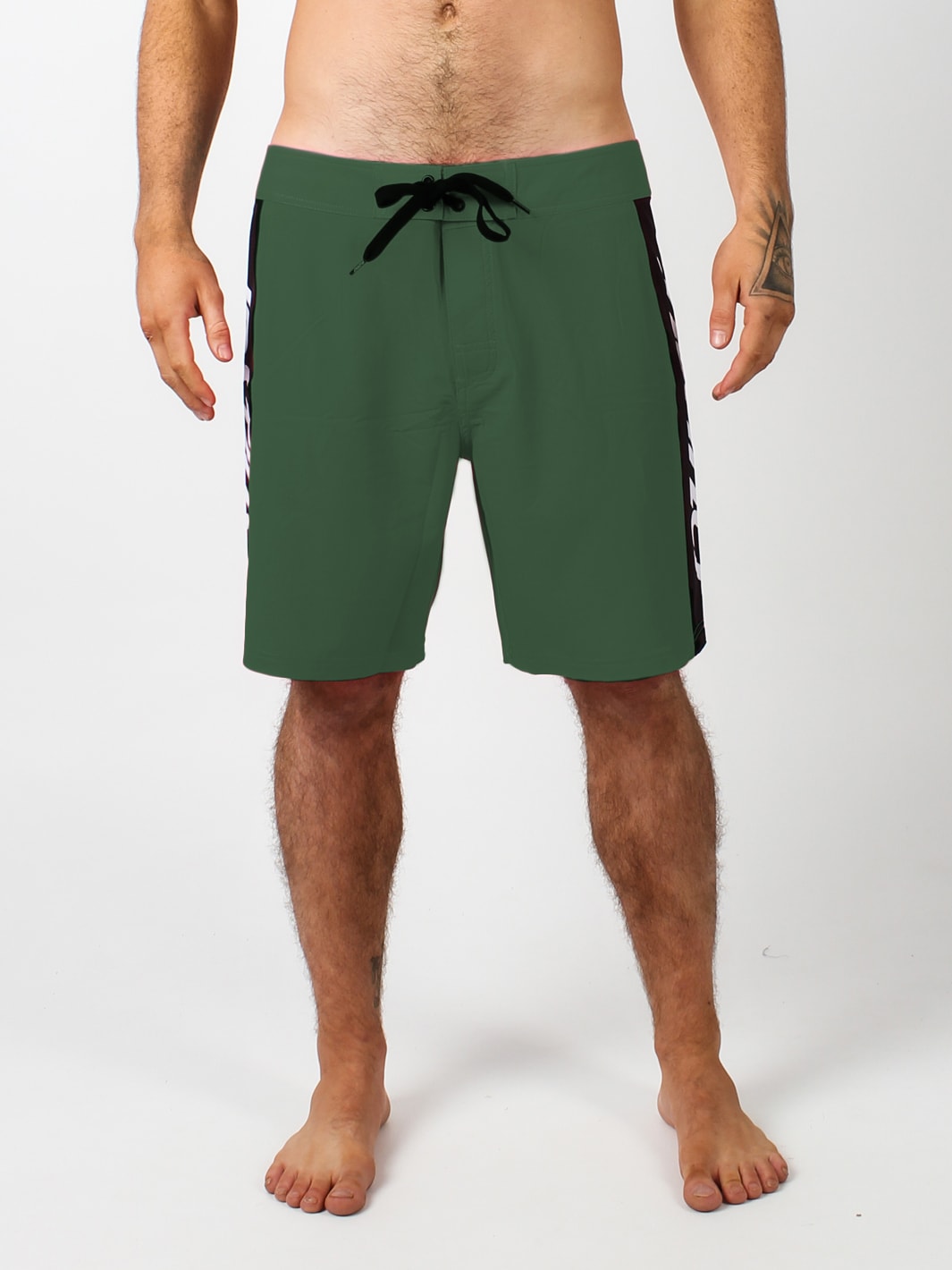 panel recycled board shorts#color_army-black
