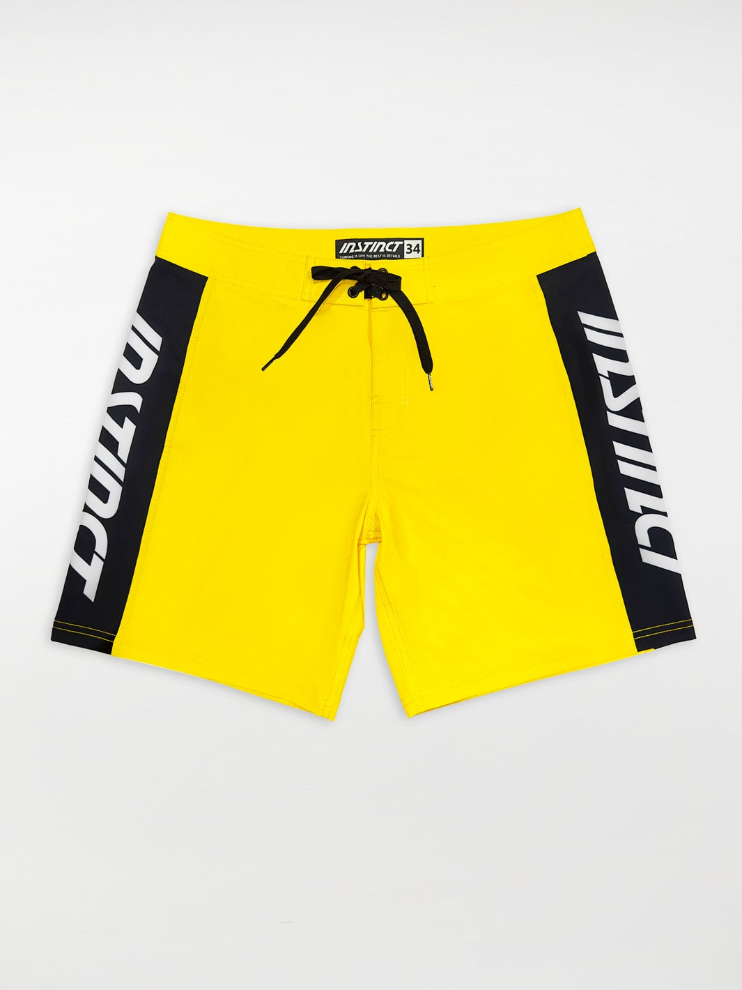 panel recycled board shorts#color_yellow-black